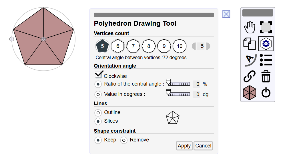 Polyhedron parameters