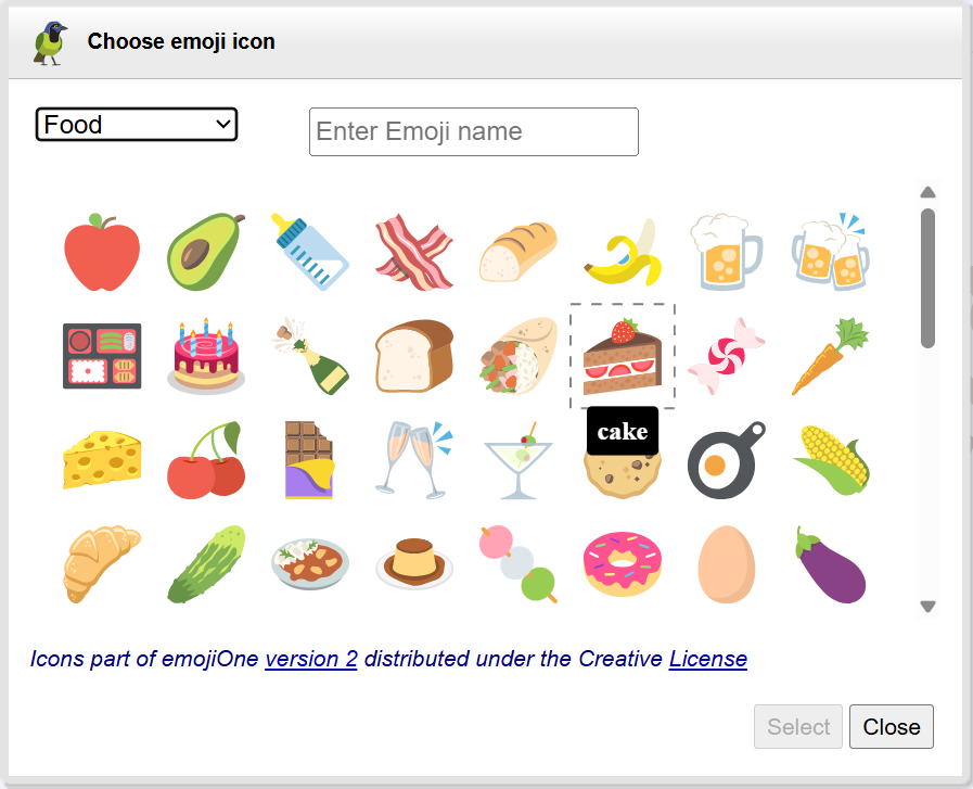 Emoji chooser